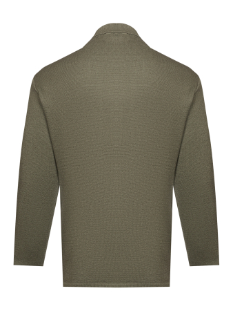 Кардиган  на молнии, с ворот.,  дл/рук., кож.вставки на плече (00892, Зеленый, 64)