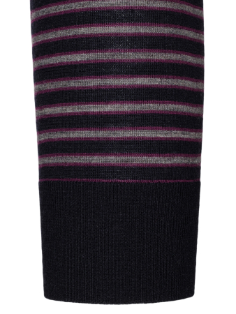 Джемпер, круглый ворот, в полоску, дл/рук. (204, Сиреневый, 48)