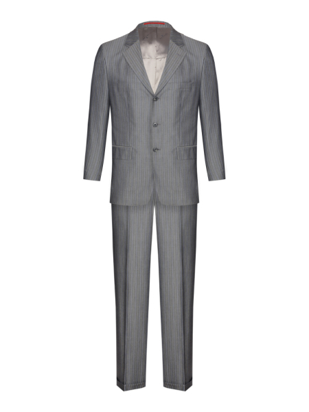 Костюм, PC, , классика, елочка, 3 пугов./1борт, 1шл (070, Стальной, 50, 6)