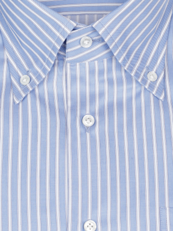 Сорочка, Ravazzolo, в полоску, пуг. на вороте (300, Синий, 44)