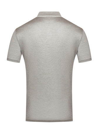 Поло однотонное, ворот  с окантовкой, кор/рукав (336, Бежевый/Белый, 58-3XL  рукав 24 см)