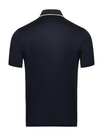 Поло в диагональную полоску, короткий рукав (Y00, Зеленый, 50 - M  рукав 25 см)