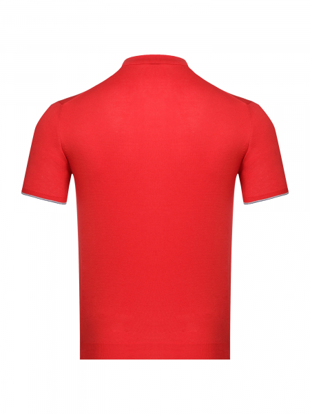 Поло, короткий рукав, SF , однотонное (127, Красный, 50 - M  рукав 21 см)