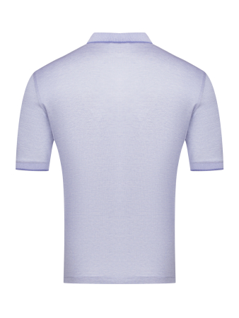 Поло однотонное, короткий рукав, рубчик (440, Темно-сиреневый, 48 - S  рукав 28 см)