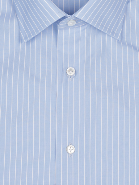 Сорочка NEREIDE, Ravazzolo, в полоску, длин. рукав (300, Голубой, 40)