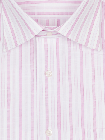 Сорочка, короткий рукав, классика, полоска (710, Розовый, 41/42)