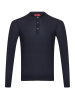 Поло, на пуговицах, длин. рукав, однотон. (94051, Темно-синий, 50)