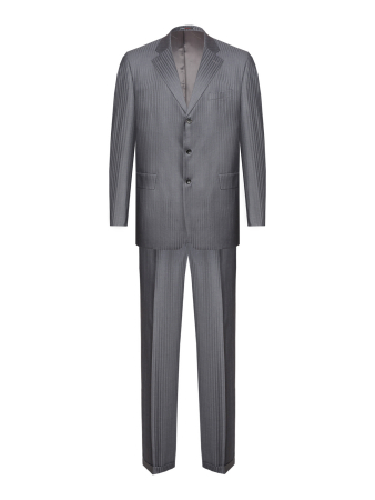 Костюм, EM, классика, полоска, 3 пугов./прорез.карм.с клап., 2шл, б.кл.с манж. (510, Стальной, 58 , 8)