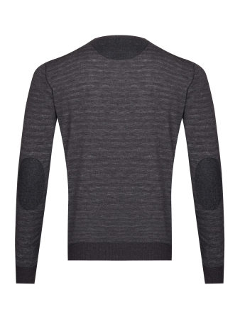 Джемпер, круглый ворот, в полоску (316, Серый, 48 - S )