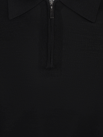 Поло на молнии , дл/рукав (002, Черный, 50)