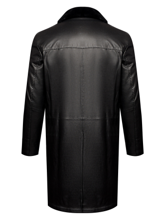 Пальто кожан.Schiatti (7035, Черный, 50 - M)