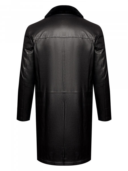 Пальто кожан.Schiatti (7035, Черный, 50 - M)