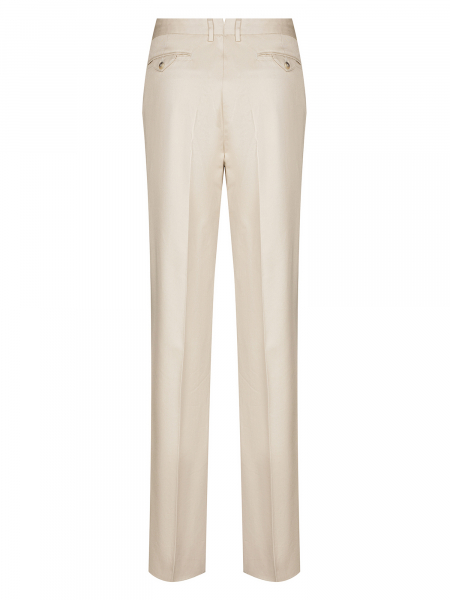 Брюки, Piacenza, спорт.-классика, с защипами, однотон. (04568, Бежевый, 48)