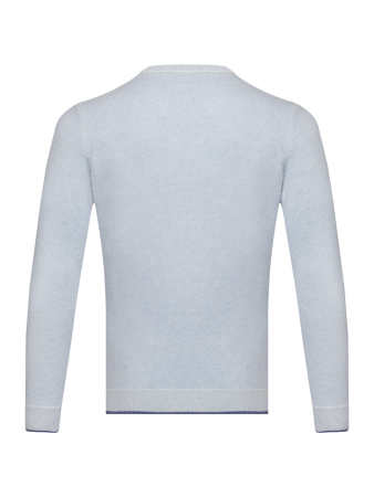 Джемпер, круглый ворот, длин. рукав (0003, Голубой, 58 - 3XL     )