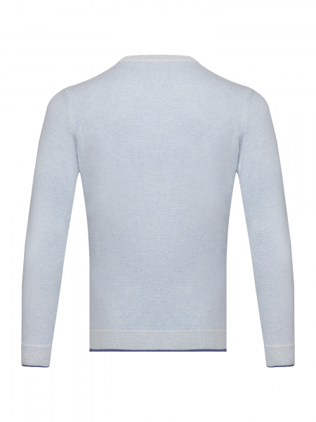 Джемпер, круглый ворот, длин. рукав (0003, Голубой, 58 - 3XL     )