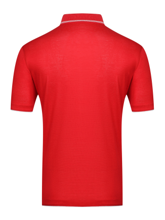 Поло Schiatti, ворот с окантовкой, кор/рукав, однотон. (3609, Красный, 62-5XL     рукав 25 см)