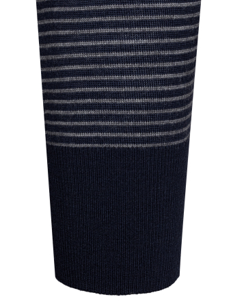 Поло на пуговицах, дл/рукав, в полоску (831, Т-синий в полоску, 50)