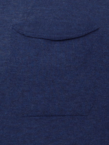 Джемпер, круглый вырез, кор/рук.,однотон. (362, Джинсовый, 48)