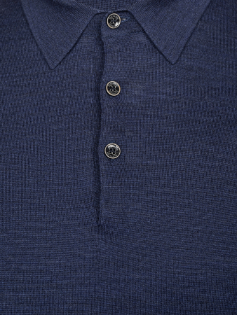 Поло, на пуговицах, дл/рукав (080, Темно-джинс., 50)