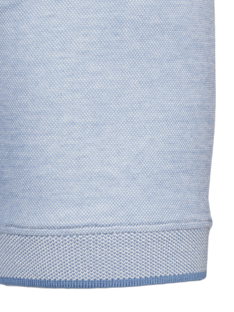 Поло однотонное, короткий рукав, рубчик (223, Голубой, 52 - L  рукав 28 см)