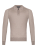 Поло на молнии, дл/рукав, кант на воротнике (822, Бежевый/Серый кант, 58 )