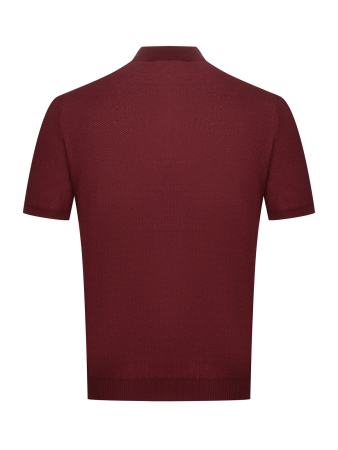 Поло, на пуговицах, кор/рук., рябь (176, Вишня, 52)