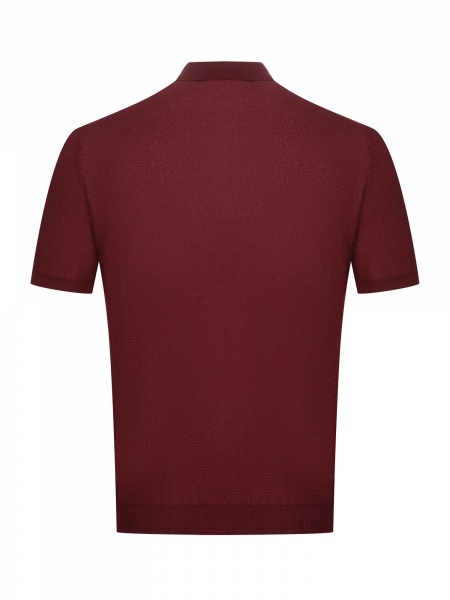 Поло, на пуговицах, кор/рук., рябь (176, Вишня, 52)