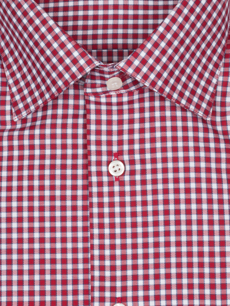 Сорочка, SMT, ДР, London, классика, в клетку (61, Белый/Бордо, 39/40)