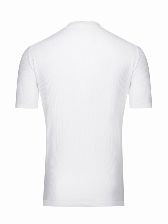 Поло SLIM, на пуговицах, короткий рукав, однотонное (001, Белый, 56)