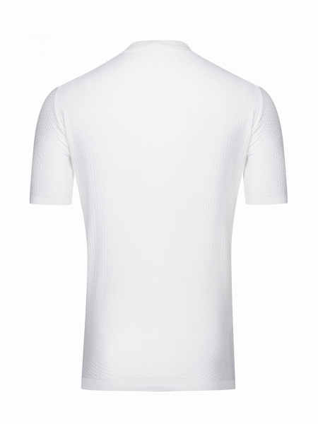 Поло SLIM, на пуговицах, короткий рукав, однотонное (001, Белый, 56)
