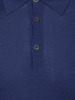 Поло, на пуговицах, длин. рукав, однотон. (94171, Синий, 50)