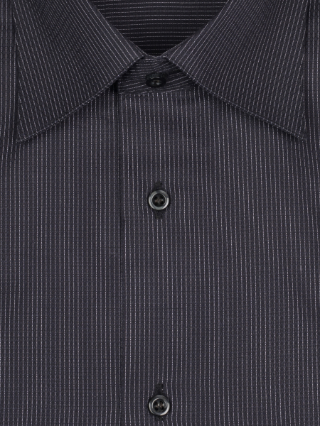 Сорочка, SMT, ДР, Martino, классика, в полоску (1, Черный, 37/38)