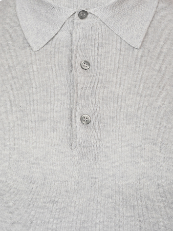 Поло, на  пуговицах, короткий рукав, однотонное (53, Светло-серый, 56 рукав 29 см )