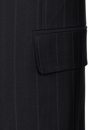 Костюм, Cacharel, классика, полоска, 3 пугов./прорез.карм.с клап., 2шл, б.кл.с манж. (001, Черный, 58 - 3XL, 6)