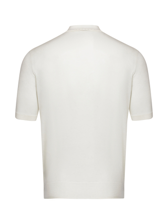 Поло на пуговицах,  короткий рукав, однотонное (00020, Молочный, 50 - M  рукав 29 см)