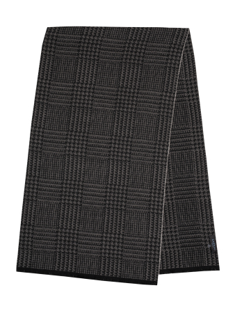 Шарф, Lanvin ,крупная клетка (1, Черный, 175 х 49 см)
