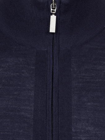 Джемпер- кардиган , ворот стойка, на молнии, дл/рук. (422, Темно-синий, 60 - 4XL)