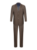Костюм, EM, классика, однотон., 3 пугов./прорез.карм.с клап., 1шл, б.кл.с манж. (602, Коричневый, 58 , 6)