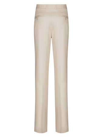 Брюки, Garderobe, классика, без защипов, в полоску (650, Бежевый, 50)