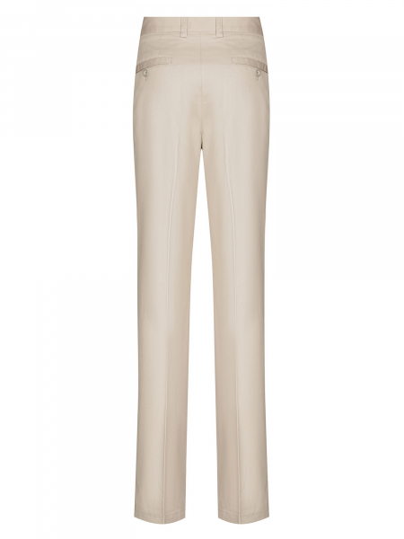 Брюки, Garderobe, классика, без защипов, в полоску (650, Бежевый, 50)