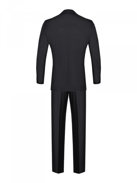 Костюм, Ravazzolo, средне-притал, однотон., 2 пугов. (75110, Черный, 50, R)