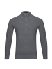 Поло, на пуговицах, длин.рукав, в полоску (00031, Серый, 48 - S )