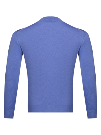 Джемпер, стойка, однотон., дл/рукав (160, Синий, 48 - S)