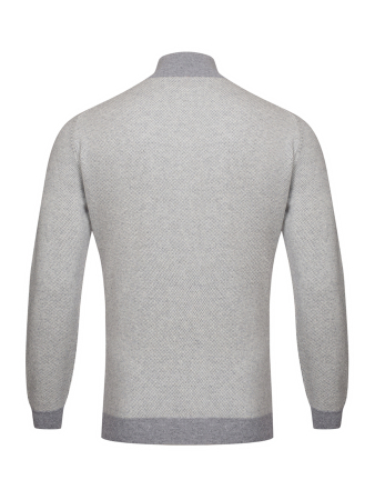 Джемпер, стойка ворот, на молнии, длин. рукав (010 , Серый, 60 - 4XL)