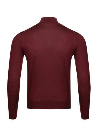 Джемпер, ворот - стойка , на молнии, дл/рук. (007, Темно-бордо, 56)