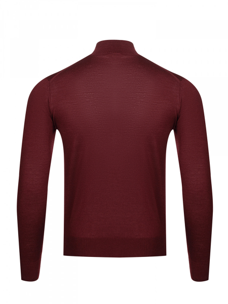 Джемпер, ворот - стойка , на молнии, дл/рук. (007, Темно-бордо, 56)