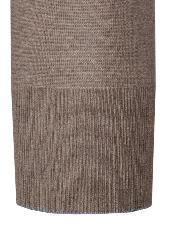 Джемпер, круглый ворот , дл/рукав (822, Бежевый/Серый, 50)