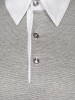 Поло Schiatti, белыq воротник, кор/рукав, пунктир (3503, Серый, 62-5XL     рукав 26 см)