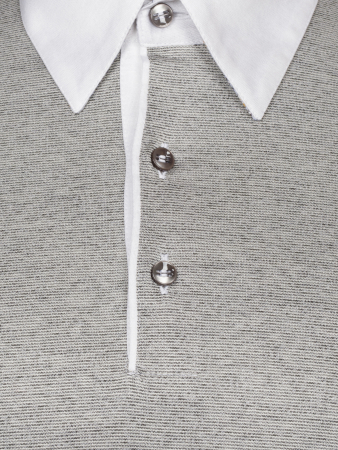 Поло Schiatti, белыq воротник, кор/рукав, пунктир (3503, Серый, 62-5XL     рукав 26 см)