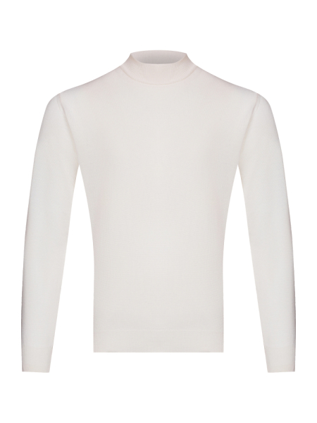 Джемпер, стойка, однотон., дл/рукав (001, Белый, 54 - XL)